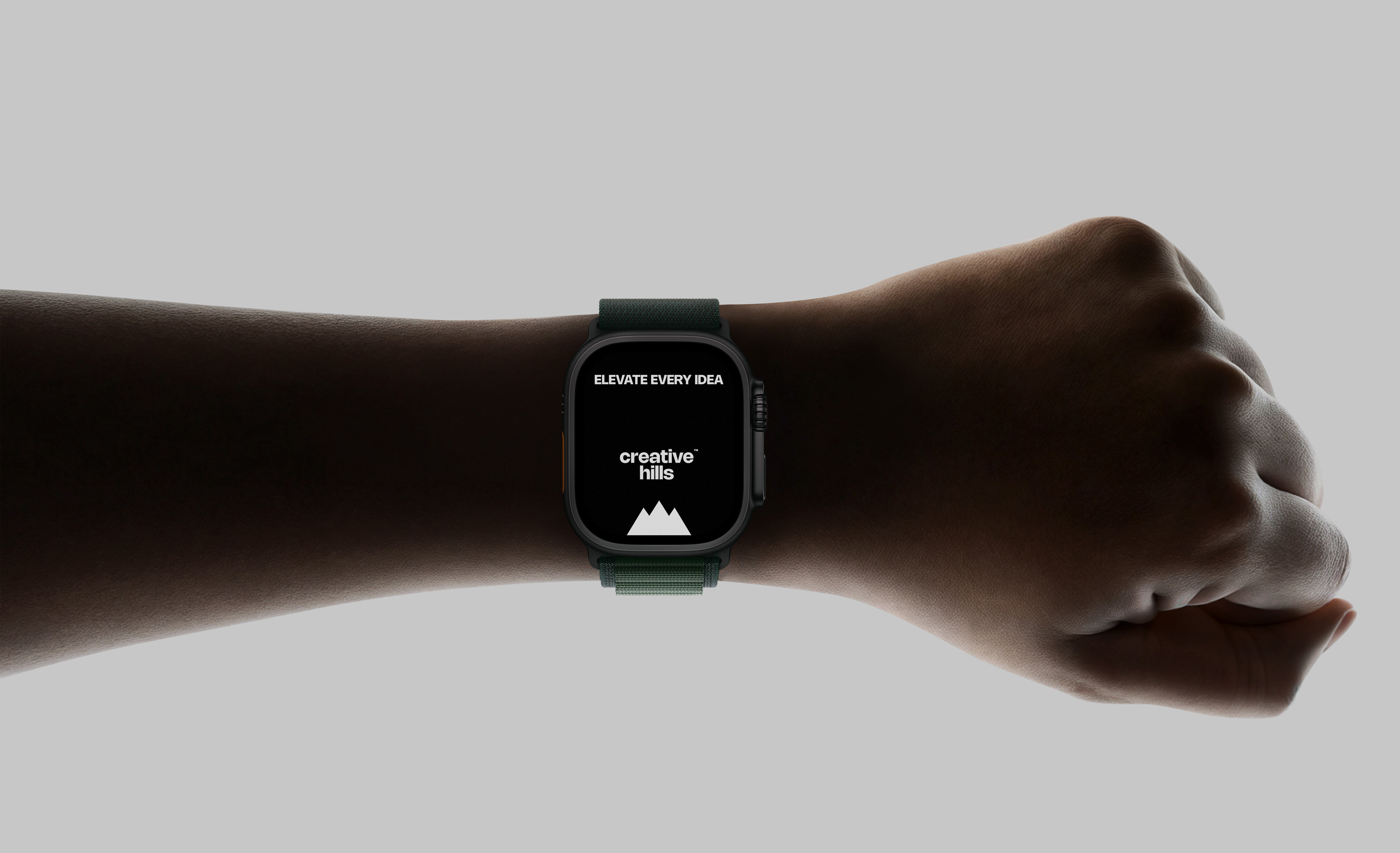 Creative Hills branding on a smartwatch screen