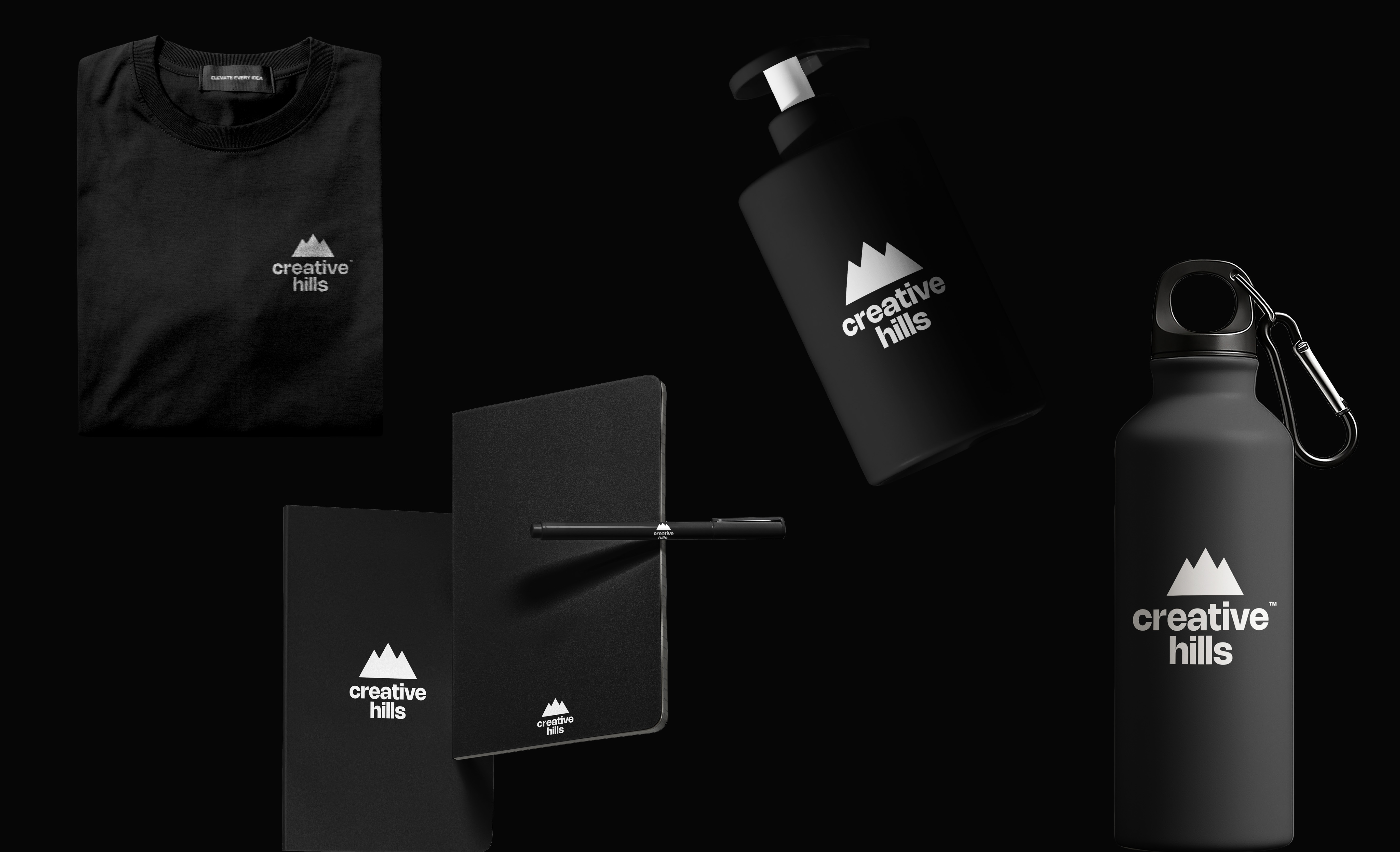 Creative Hills branded merchandise kit